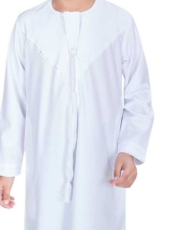 White Omani Style Thobe